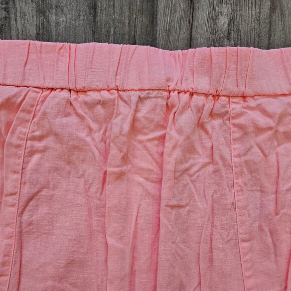 Universal Thread Button Front Linen Blend Midi Skirt Women’s XXL Pink A-Line - Picture 8 of 11